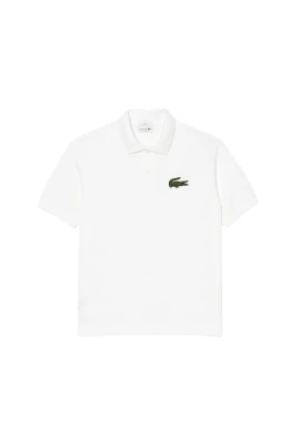 Polo med stor logotyp, lös passform
