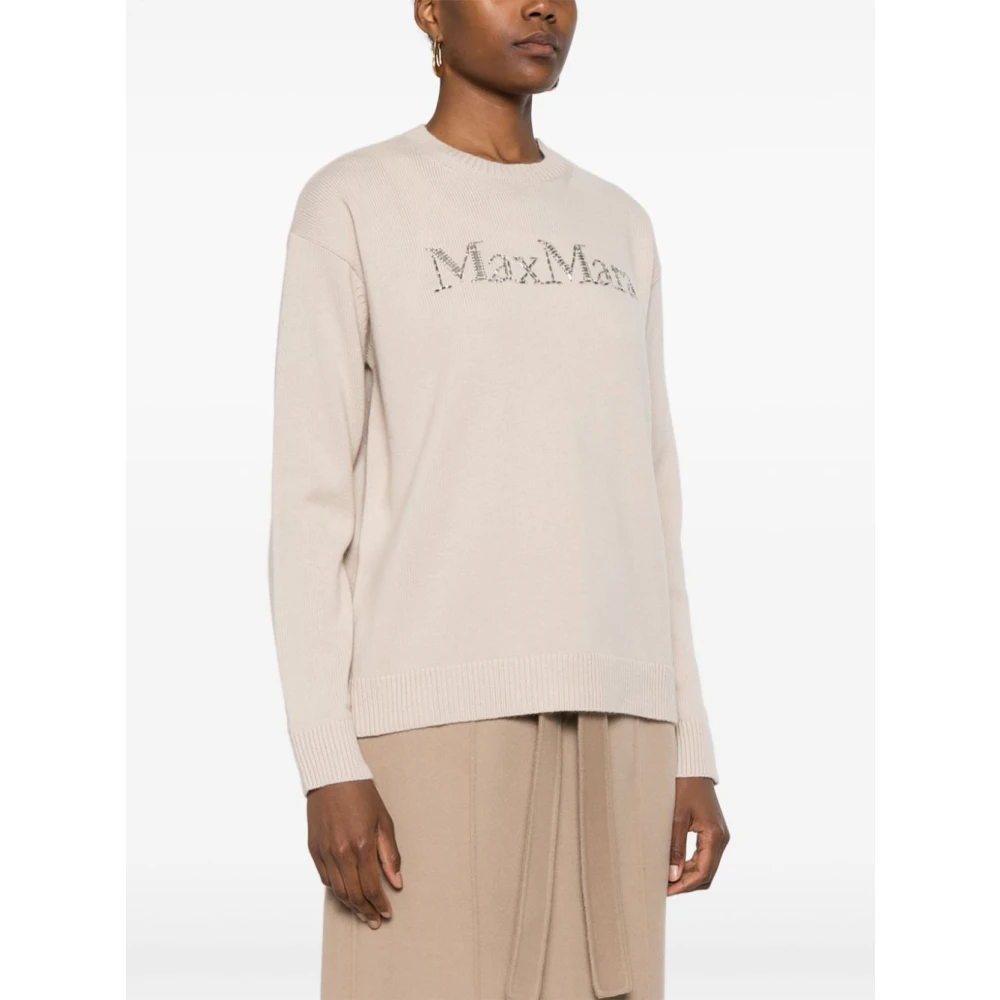 Max Mara Beige Sweater voor Vrouwen Aw24 Beige Dames