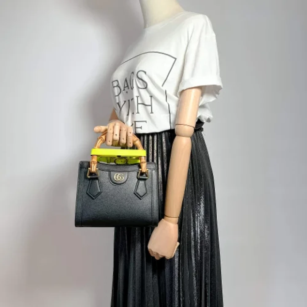 Gucci Vintage Pre-owned Leather handbags Black Dames