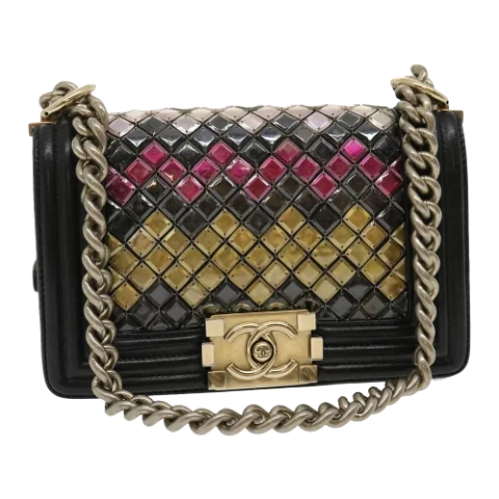 Chanel Vintage Multifärgat Läder Chanel Boy Väskor Multicolor, Dam