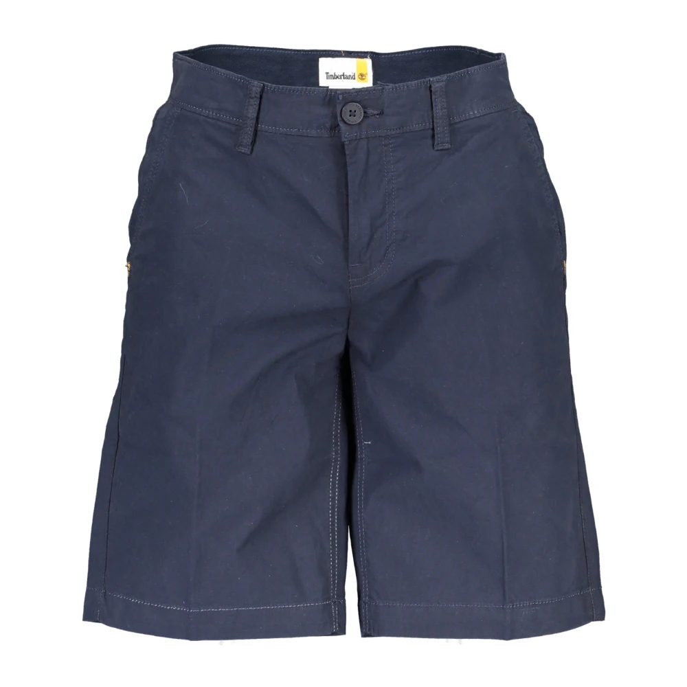 Timberland Blauwe Bermuda Shorts met knoop en rits Blue Heren