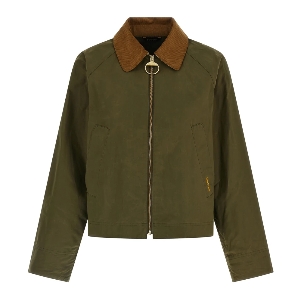 Barbour Green Light Jackets, Female, S, Catlin Waxed Cotton Jacket