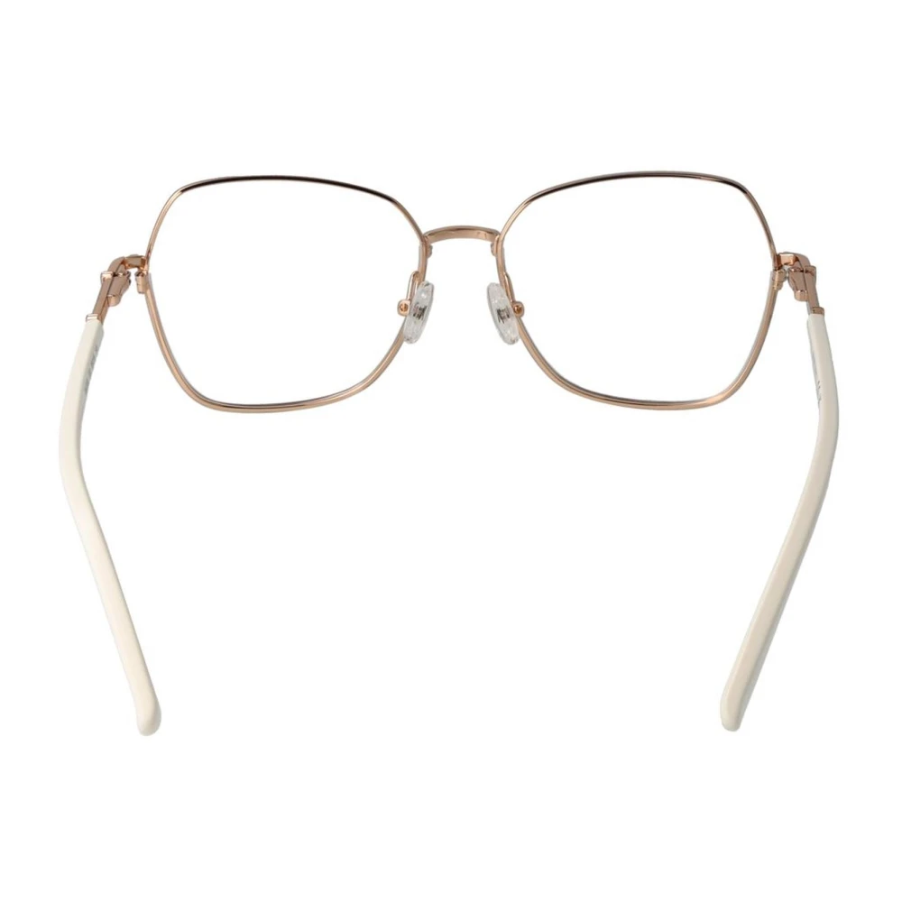 Guess Roségoud Metalen Vierkante Optische Monturen Pink Dames