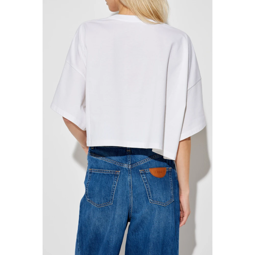 Chloé Korte oversize t-shirt White Dames