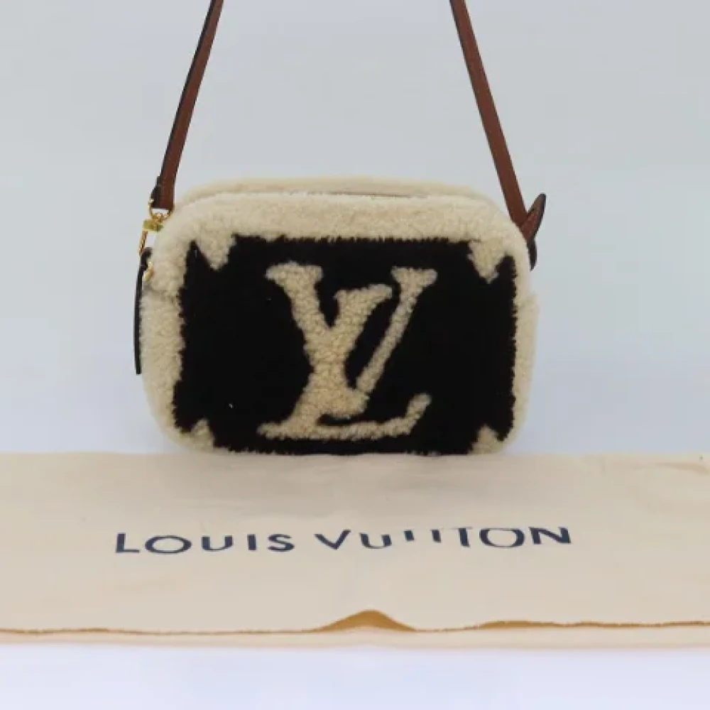 Louis Vuitton Vintage Pre-owned Wool louis-vuitton-bags Beige Dames