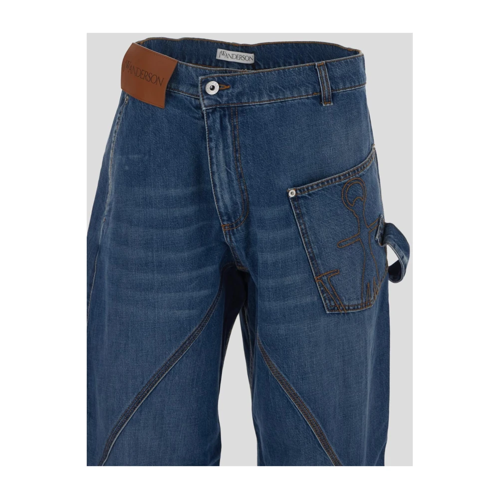 JW Anderson Losse Jeans van Katoen Blue Dames