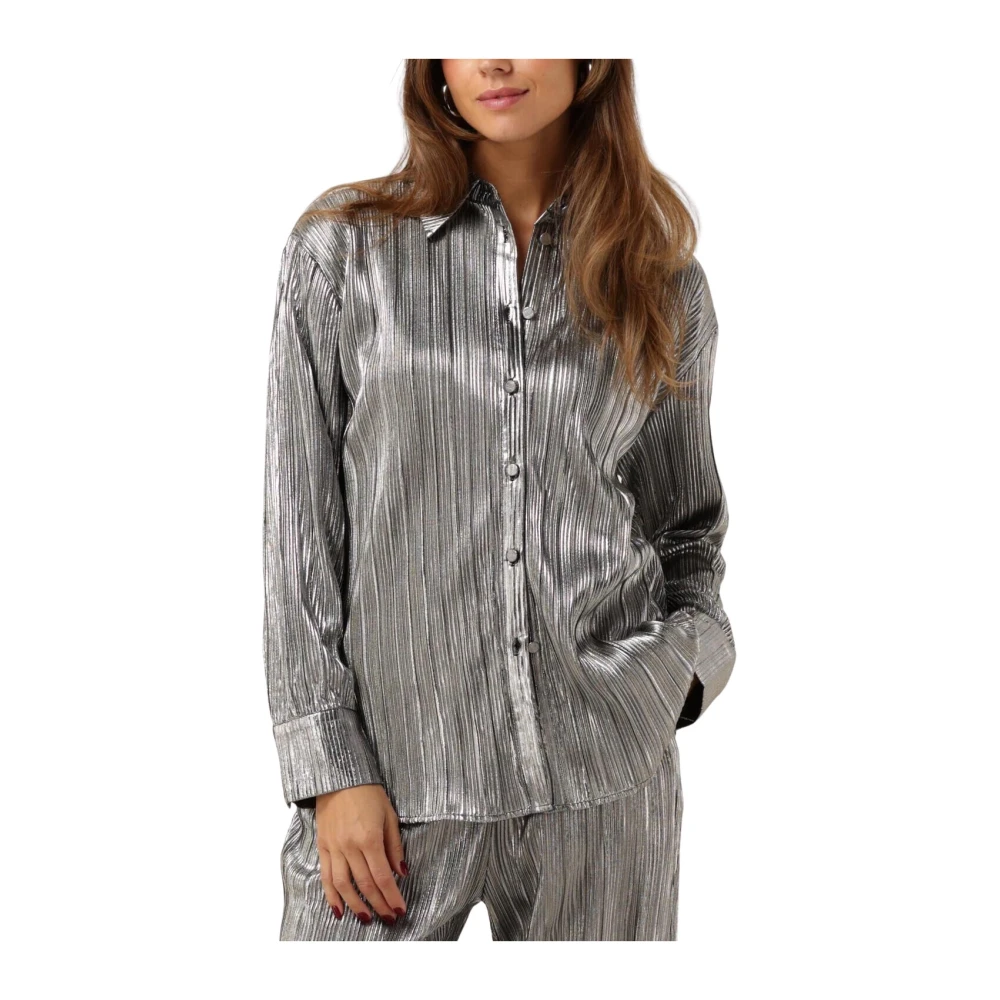 Suncoo Zilveren Linda Blouse Elegant en veelzijdig Gray Dames
