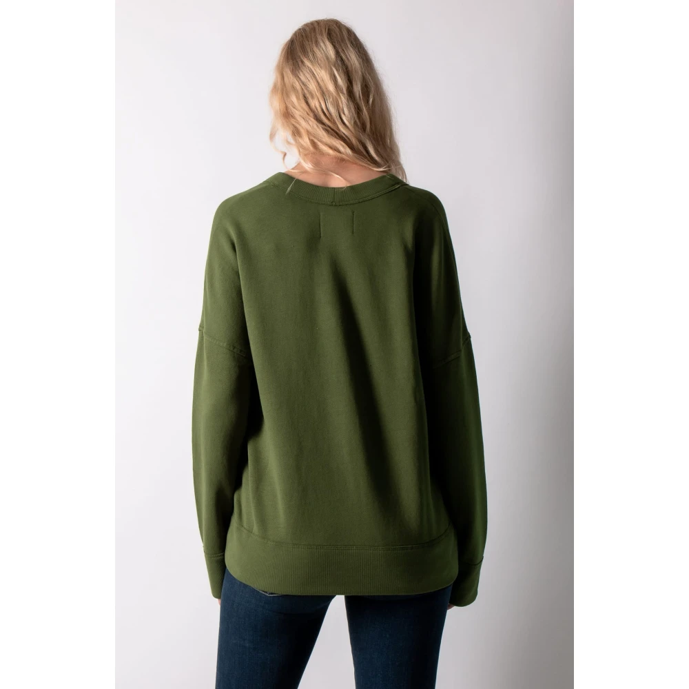 Citizens of Humanity Groene V-hals Sweatshirt Green Dames