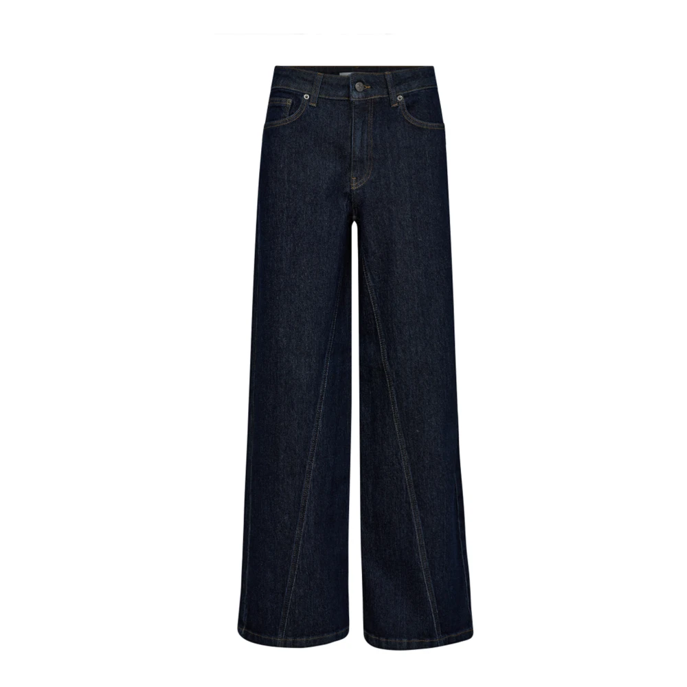 Co'Couture Panel Long Pant Dark Denim Blue Dames