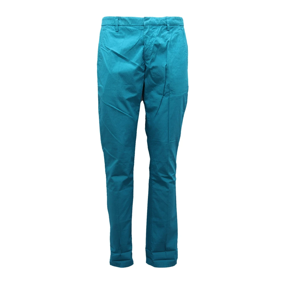 Dondup Men's Blue Chinos,, Petrol Cotton Trouser Gaubert Model W30
