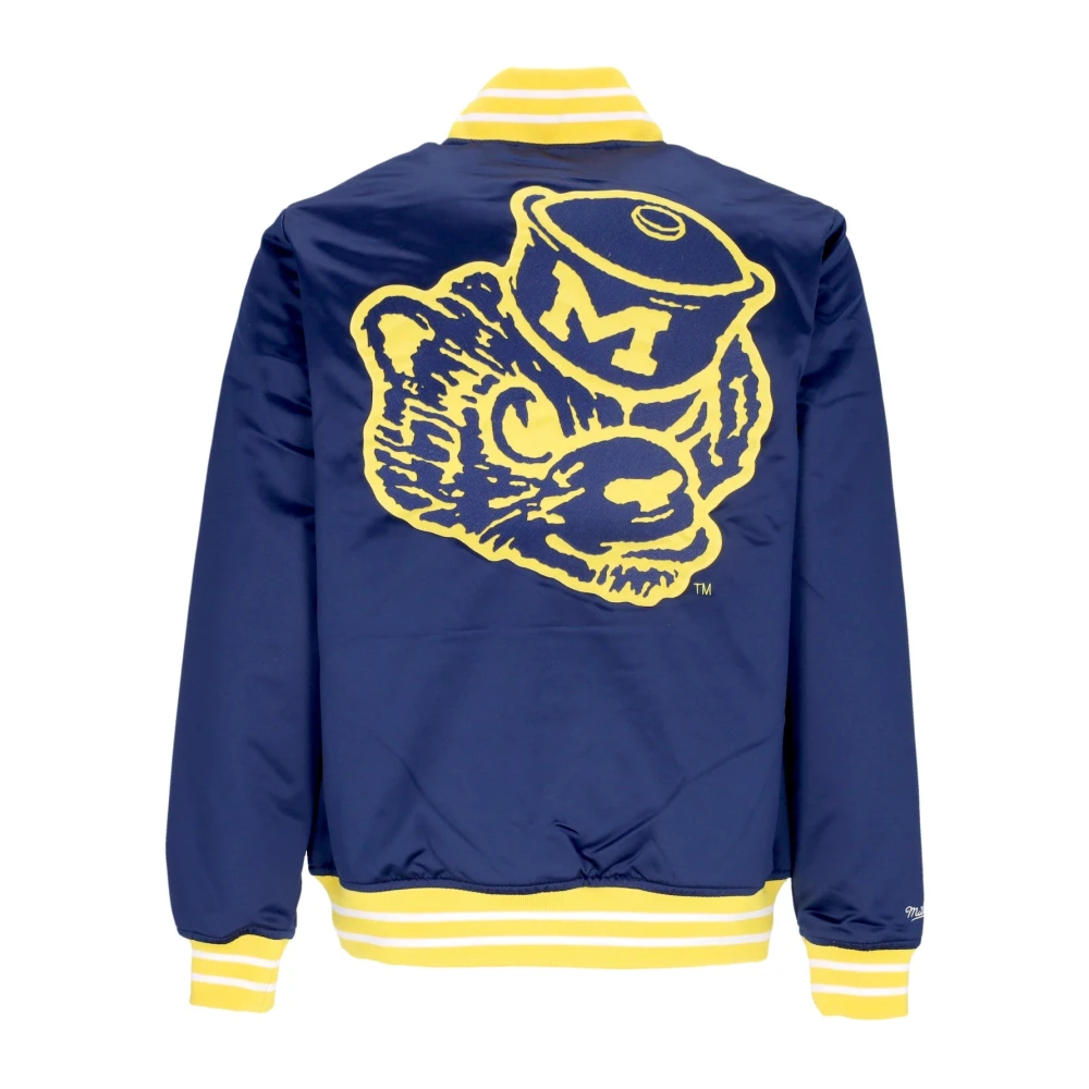 Mitchell & Ness Michigan Wolverines Bomberjack Blue Heren