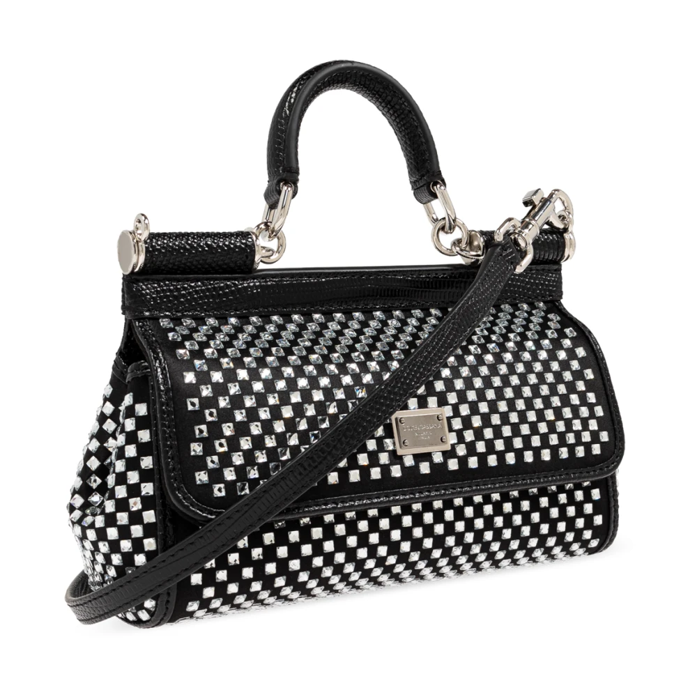 Dolce & Gabbana Schoudertas Sicily Klein Black Dames