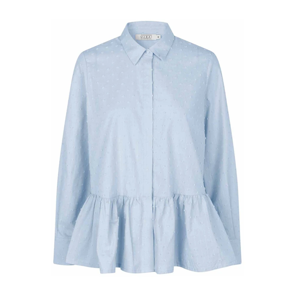 Masai Blauwe Mist Shirt Maidana Stijl Blue Dames