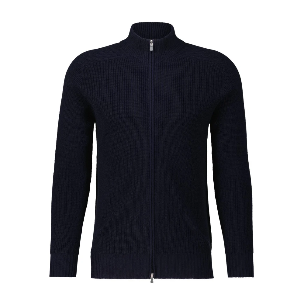 Gran Sasso Wollen Ritsvest Blue Heren