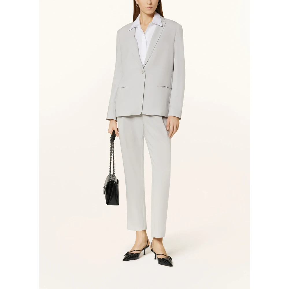 Windsor Klassieke Blazer met Riem en Revers Gray Dames