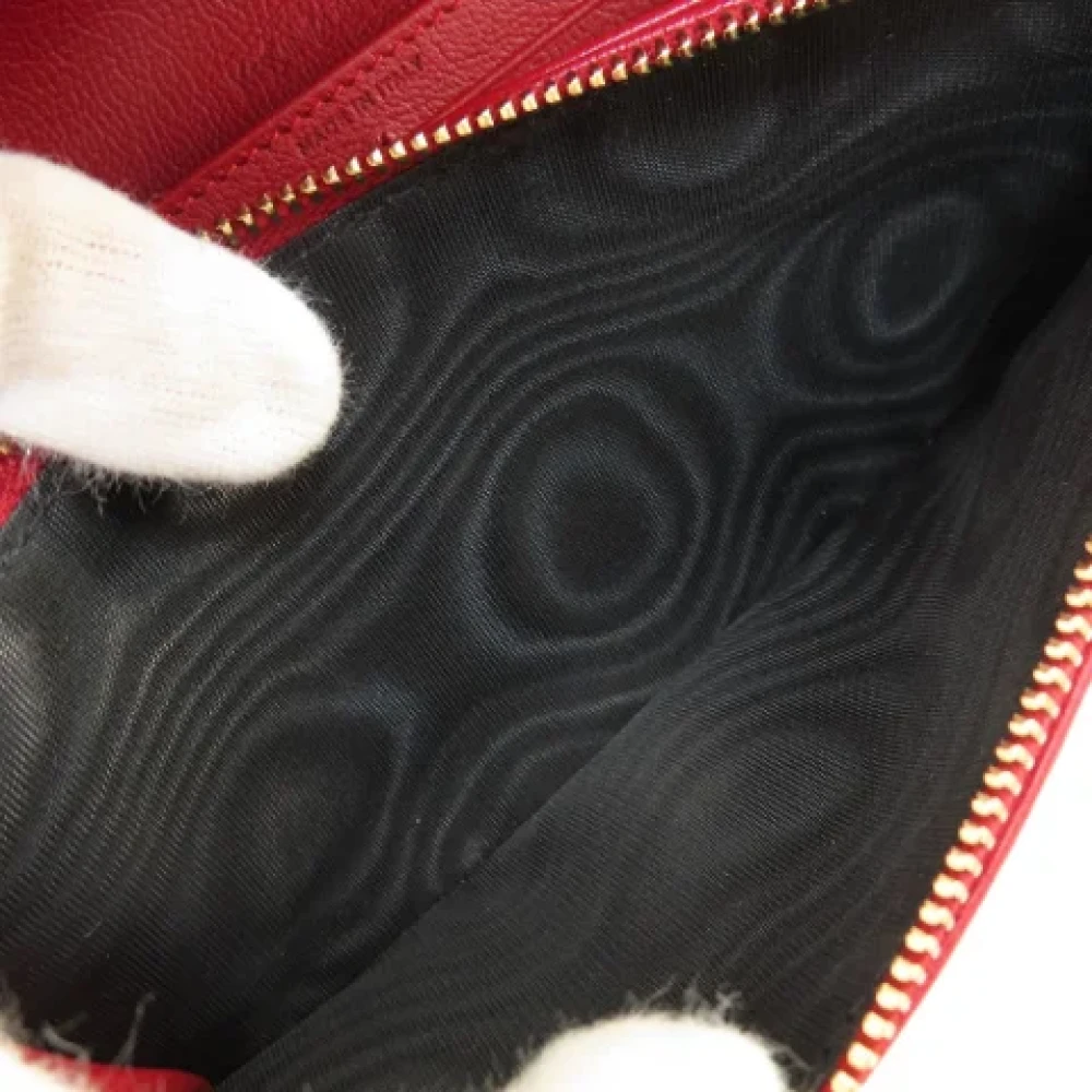 Saint Laurent Vintage Pre-owned Leather wallets Red Dames