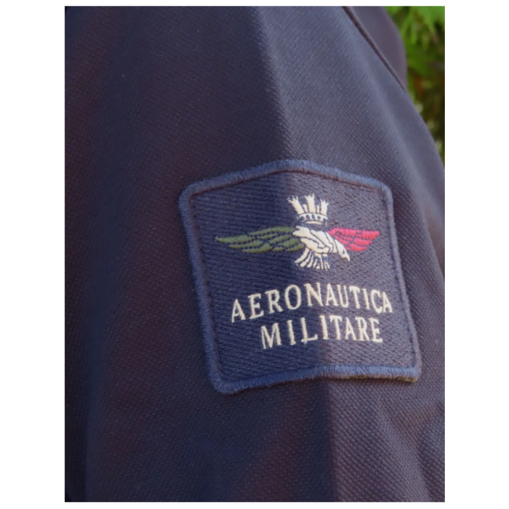 aeronautica militare Verstelbaar Hoodie Vest met Rits Blue Heren