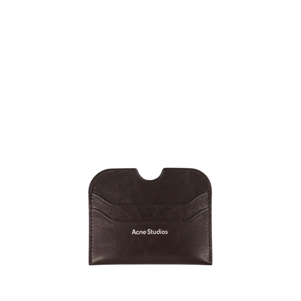 Acne Studios Bruin Leren Kaarthouder Brown Heren