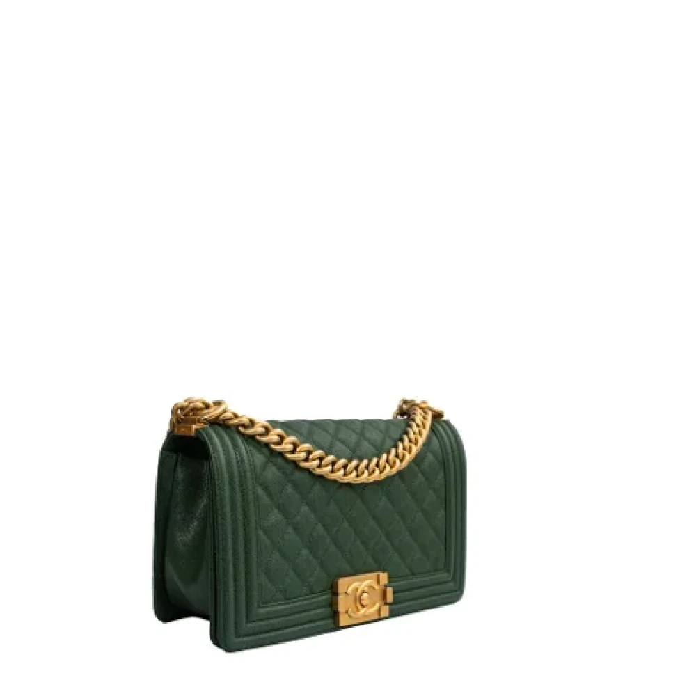 Chanel Vintage Pre-owned Leather chanel-bags Green Dames