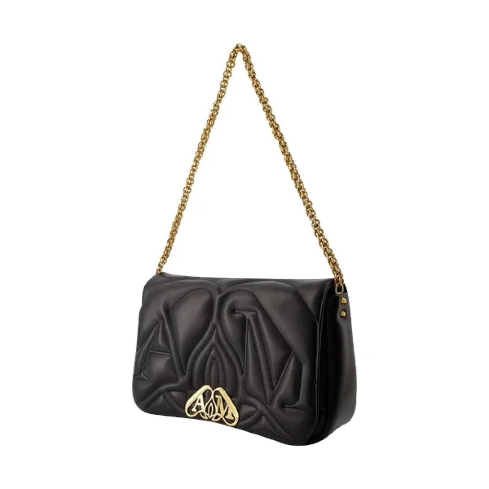alexander mcqueen Leather shoulder-bags Black Dames