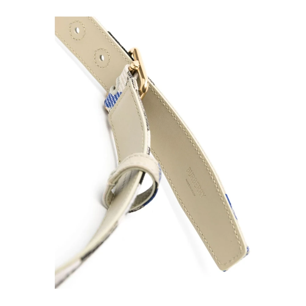 Burberry Elegant Beige Geruite Riem Beige Dames
