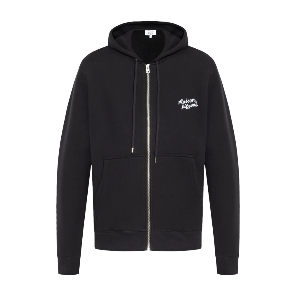 Maison Kitsuné Zwarte Sweatshirt Aw24 Herenmode Black Heren