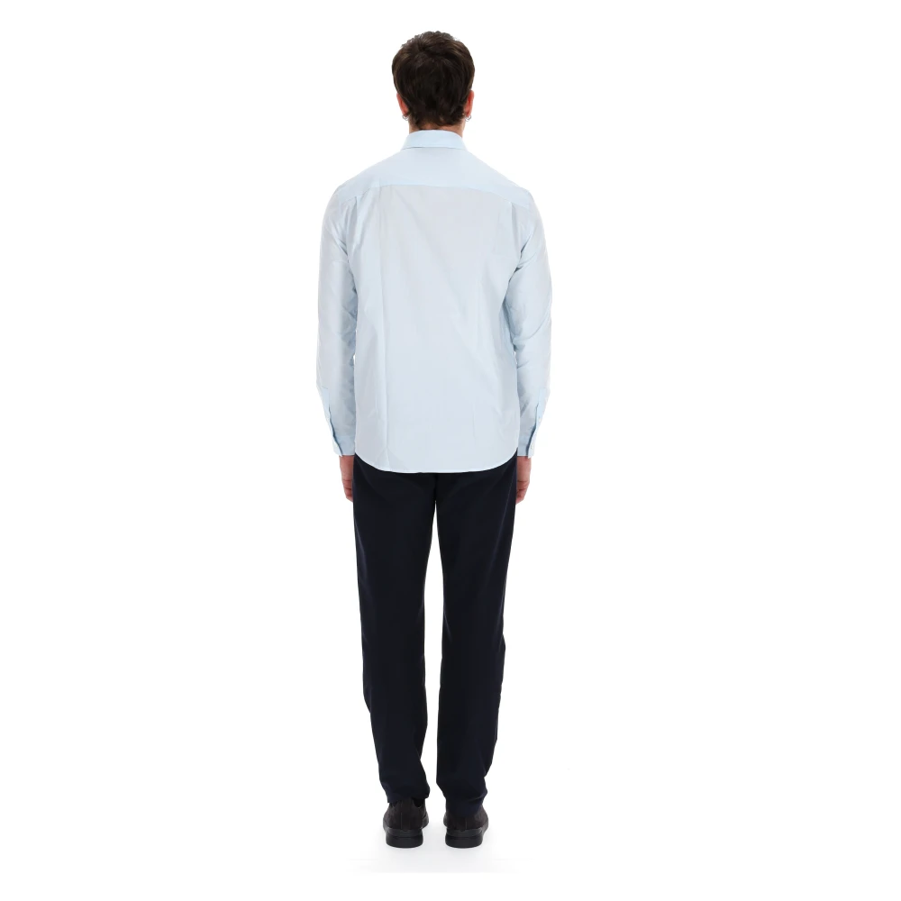 A.p.c. Heldere Blauwe Cam Cot Shirt Blue Heren