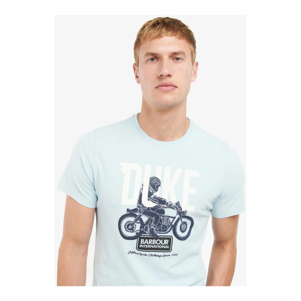 Barbour T-shirt met grafische print Blue Heren
