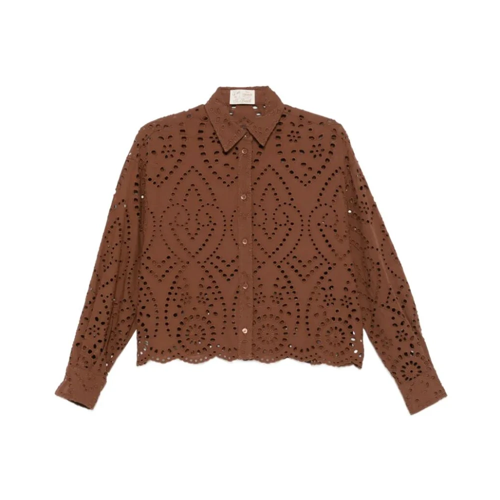 Mc2 Saint Barth Brown Shirts, Female, Xs, Oriane Shirt