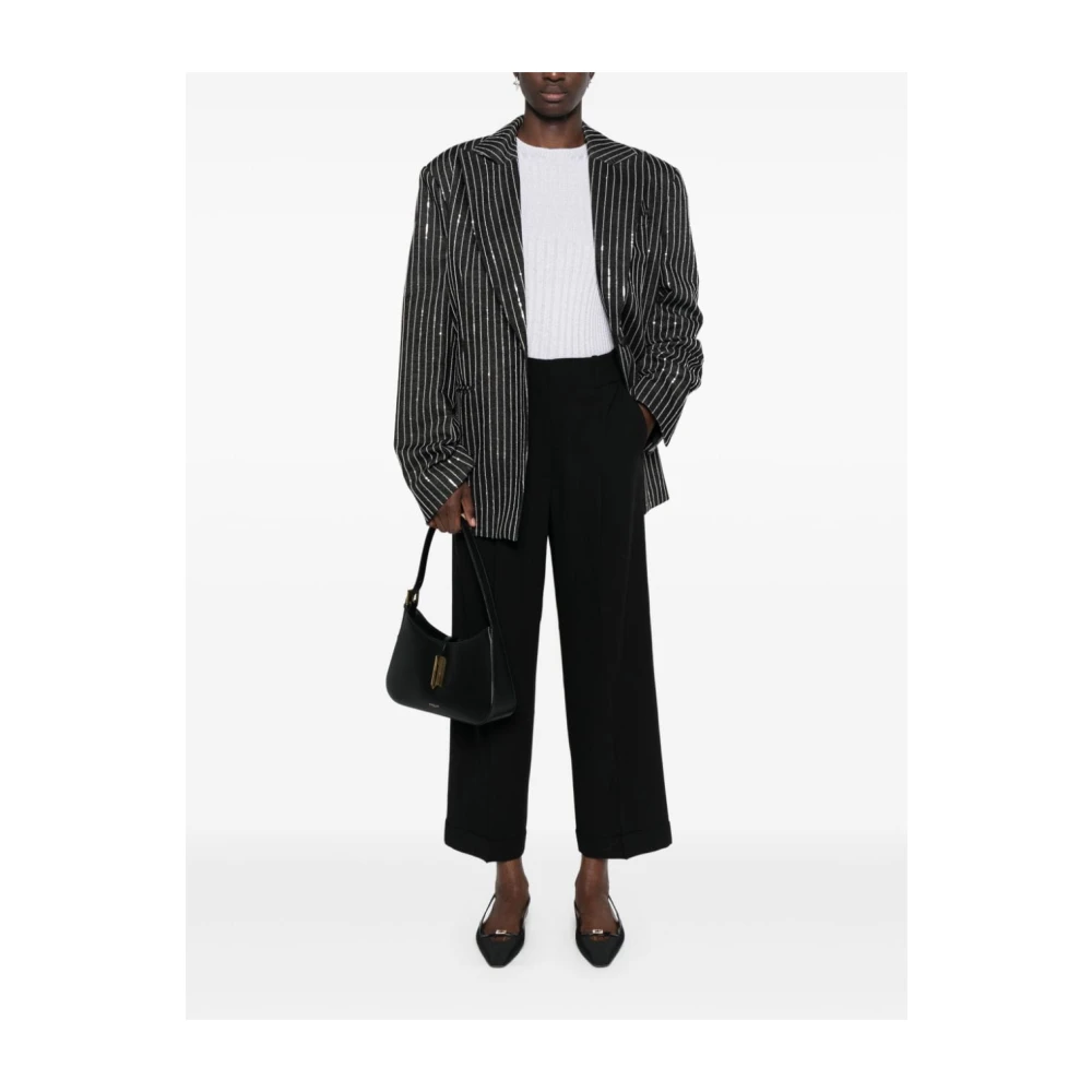 PESERICO Zwarte Broek Damesmode Aw24 Black Dames