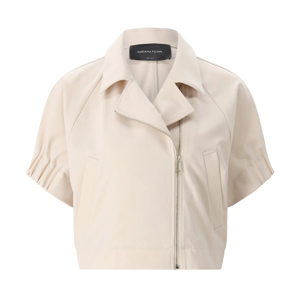 Fabiana Filippi Beige Light Jackets - Female - Light Jackets - S - Jackets