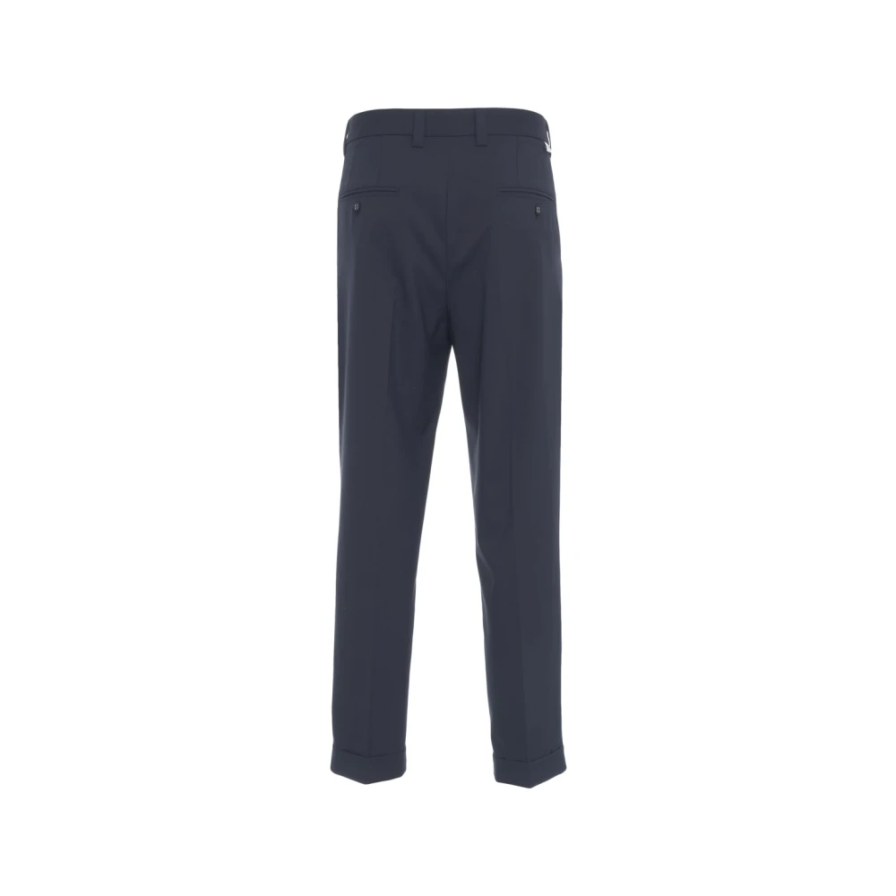 Paolo Pecora Blauwe Chino Broek met Relaxte Pasvorm Blue Heren