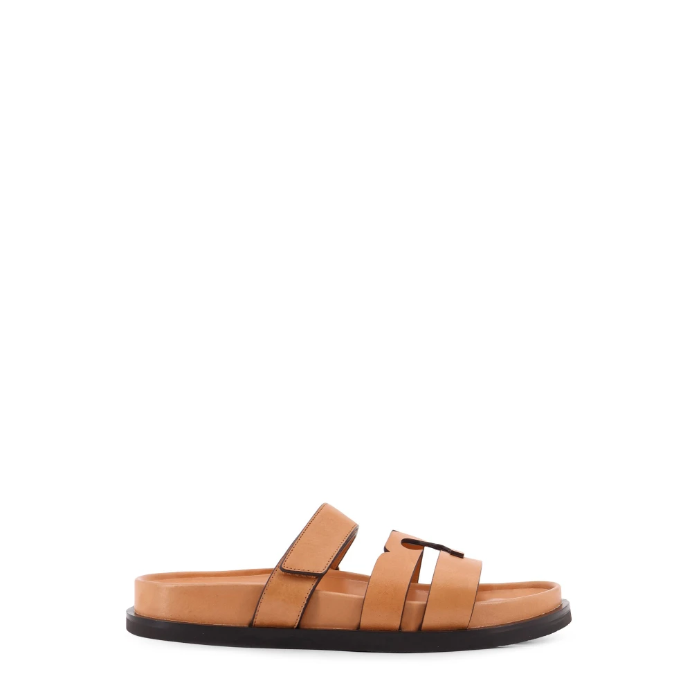 Tory Burch Women's Brown Sliders, 3 Uk, Turnlock Sport Slide