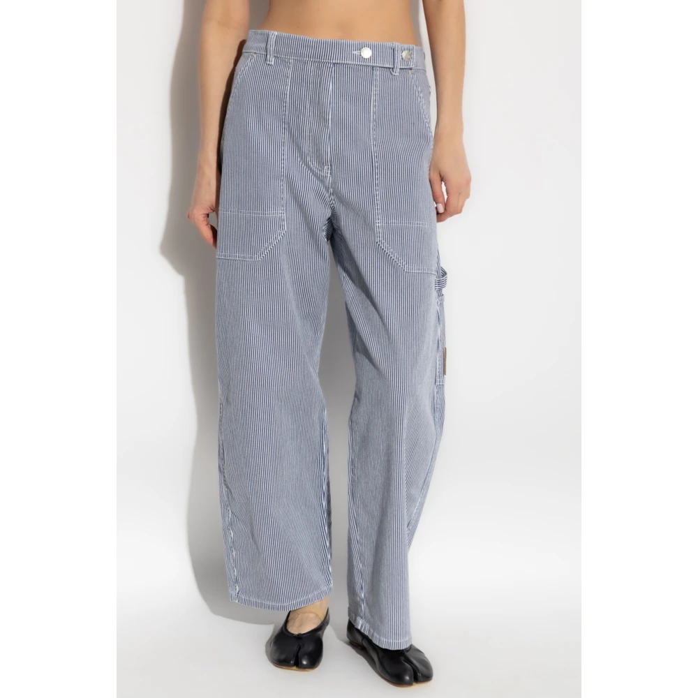 Munthe Gestreepte patroonbroek Fancie Blue Dames