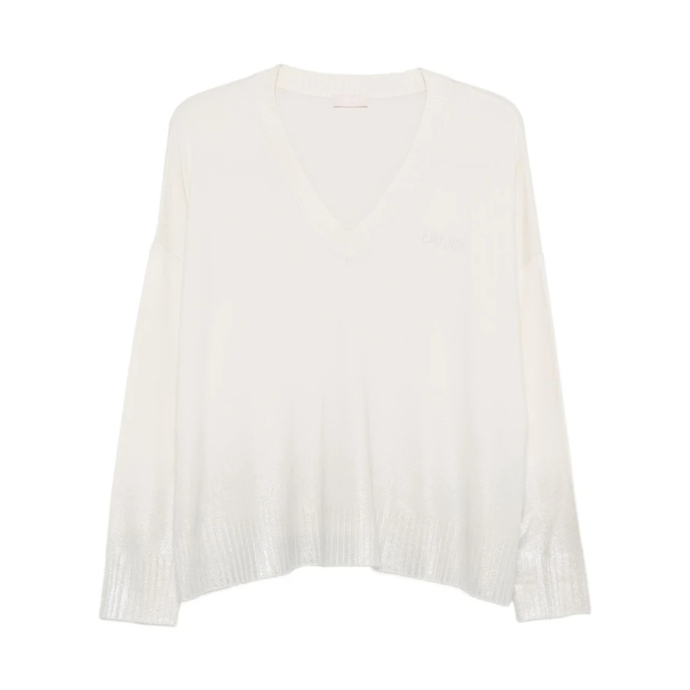 Liu Jo Donna Bianco Maglieria Con Scollo A V