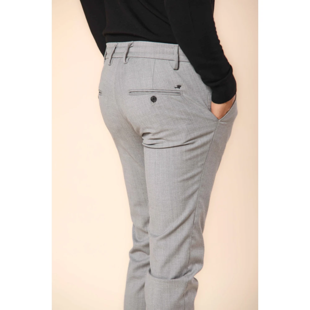 Mason's Extra Slim Fit Wol Chino Jogger Broek Gray Heren