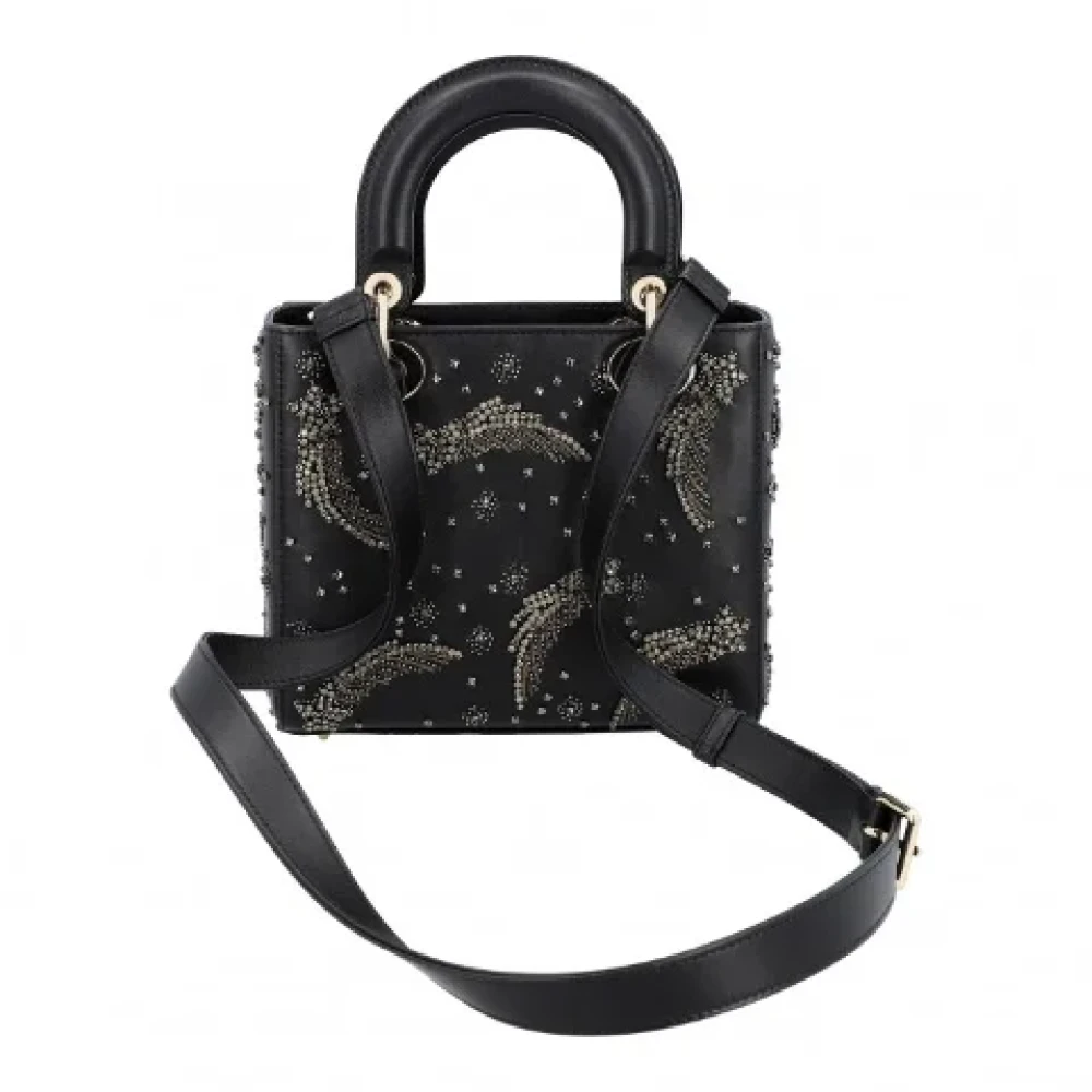 Dior Vintage Pre-owned Leather handbags Black Dames