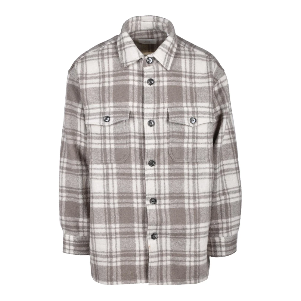 Ami Paris Overhemd Gray Heren