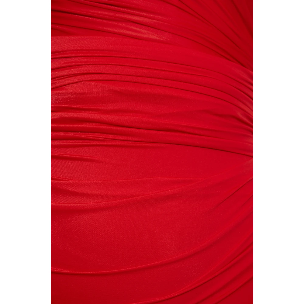Balenciaga Gedrapeerde Jurk Red Dames
