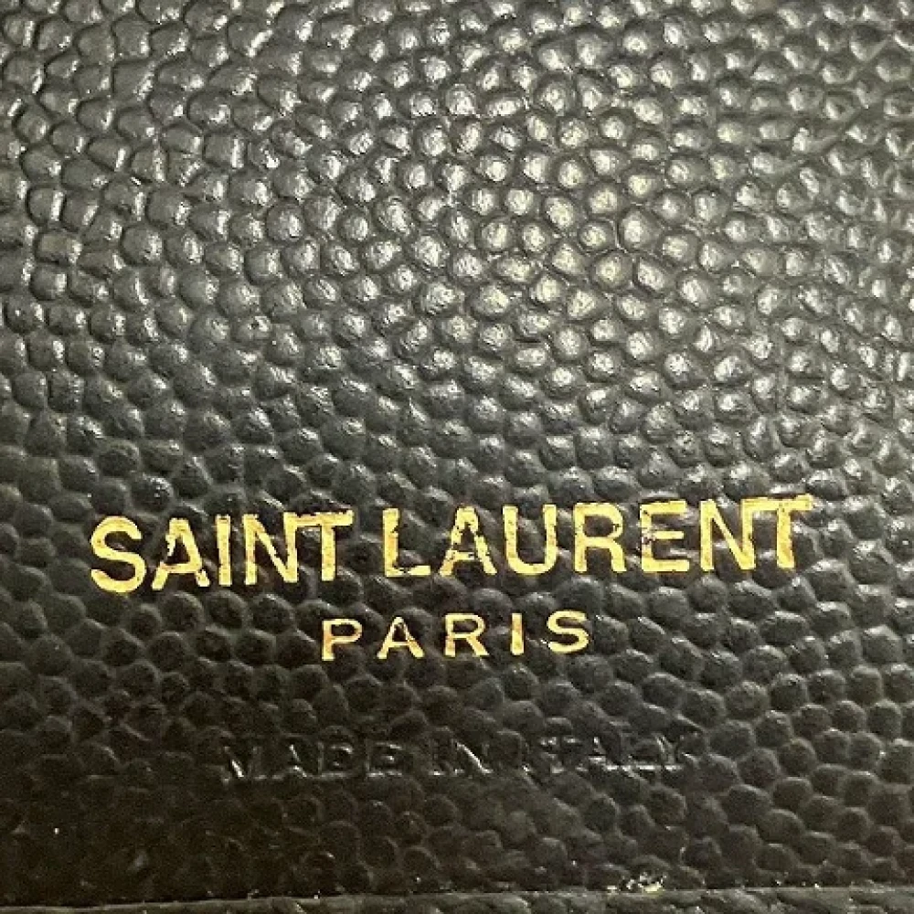 Yves Saint Laurent Vintage Pre-owned Leather wallets Black Dames