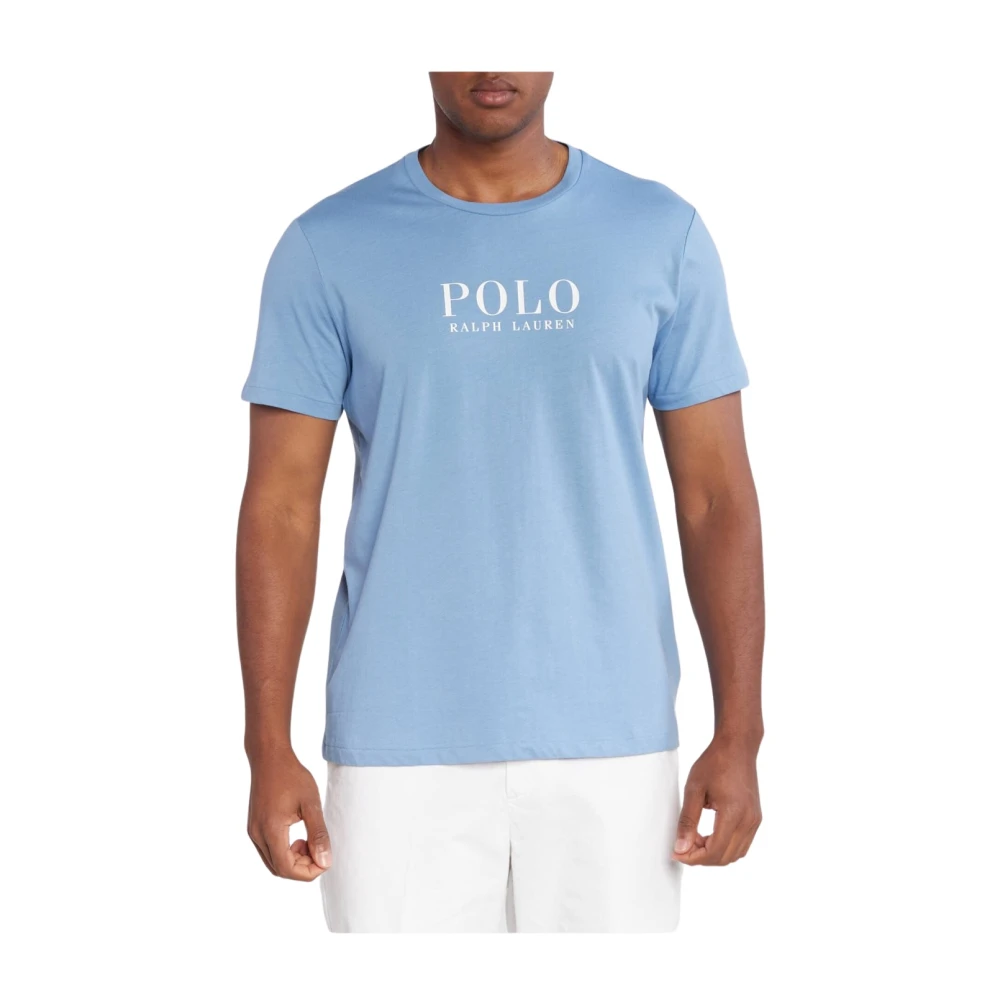 Ralph Lauren Big Logo Katoenen T-Shirt Blue Heren