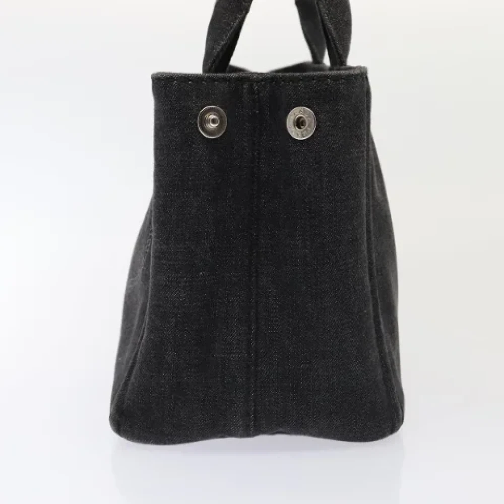 Prada Vintage Pre-owned Canvas handbags Black Dames