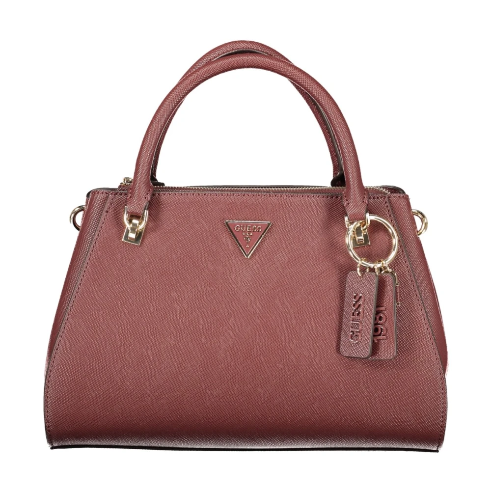 Guess Women's Noelle Satchel Bag - Burgundy - Image 4