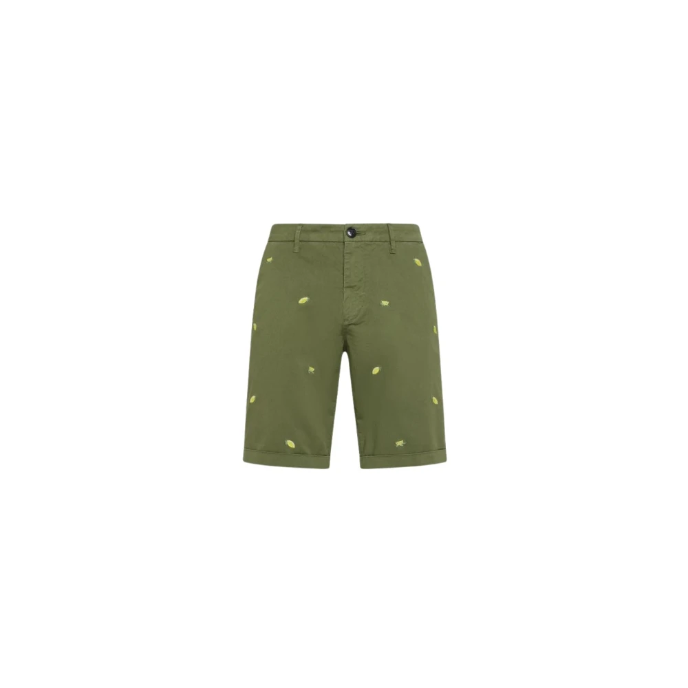 Sun68 Katoenen Bermuda Shorts Green Heren