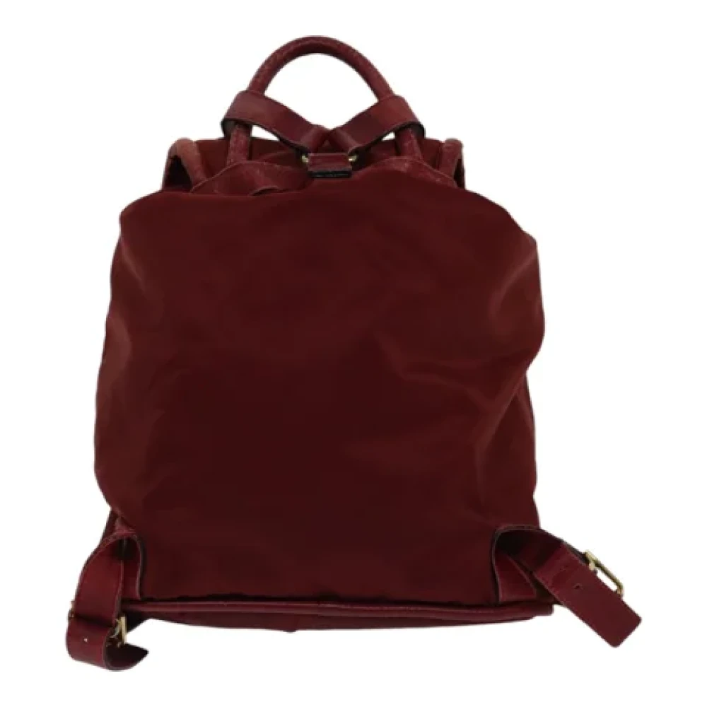 Celine Vintage Pre-owned Nylon backpacks Red Dames