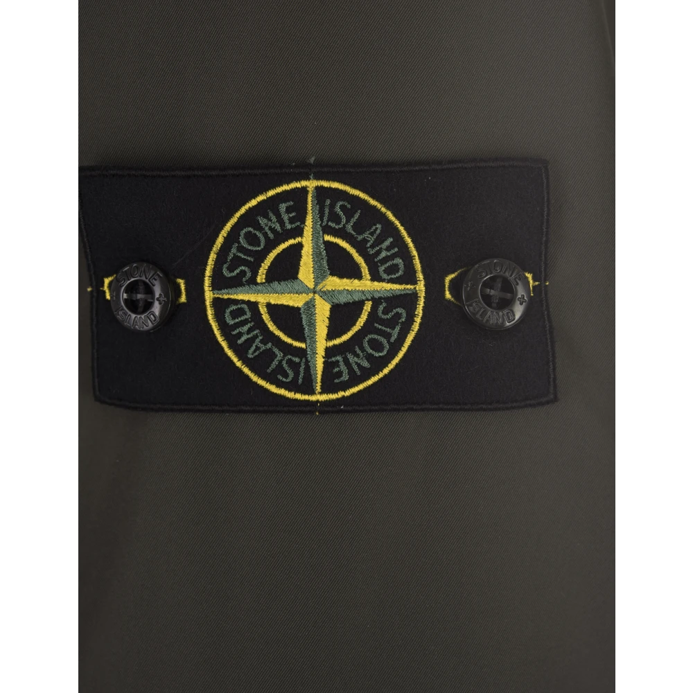 Stone Island Groene Field Jacket Micro Twill Polyester Green Heren