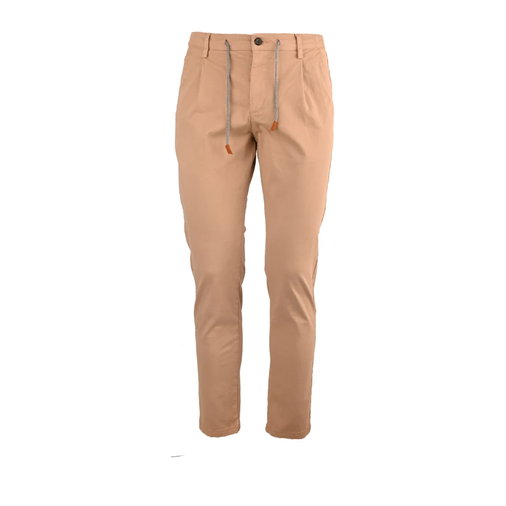 Eleventy Katoenen Jogger Broek Beige Heren