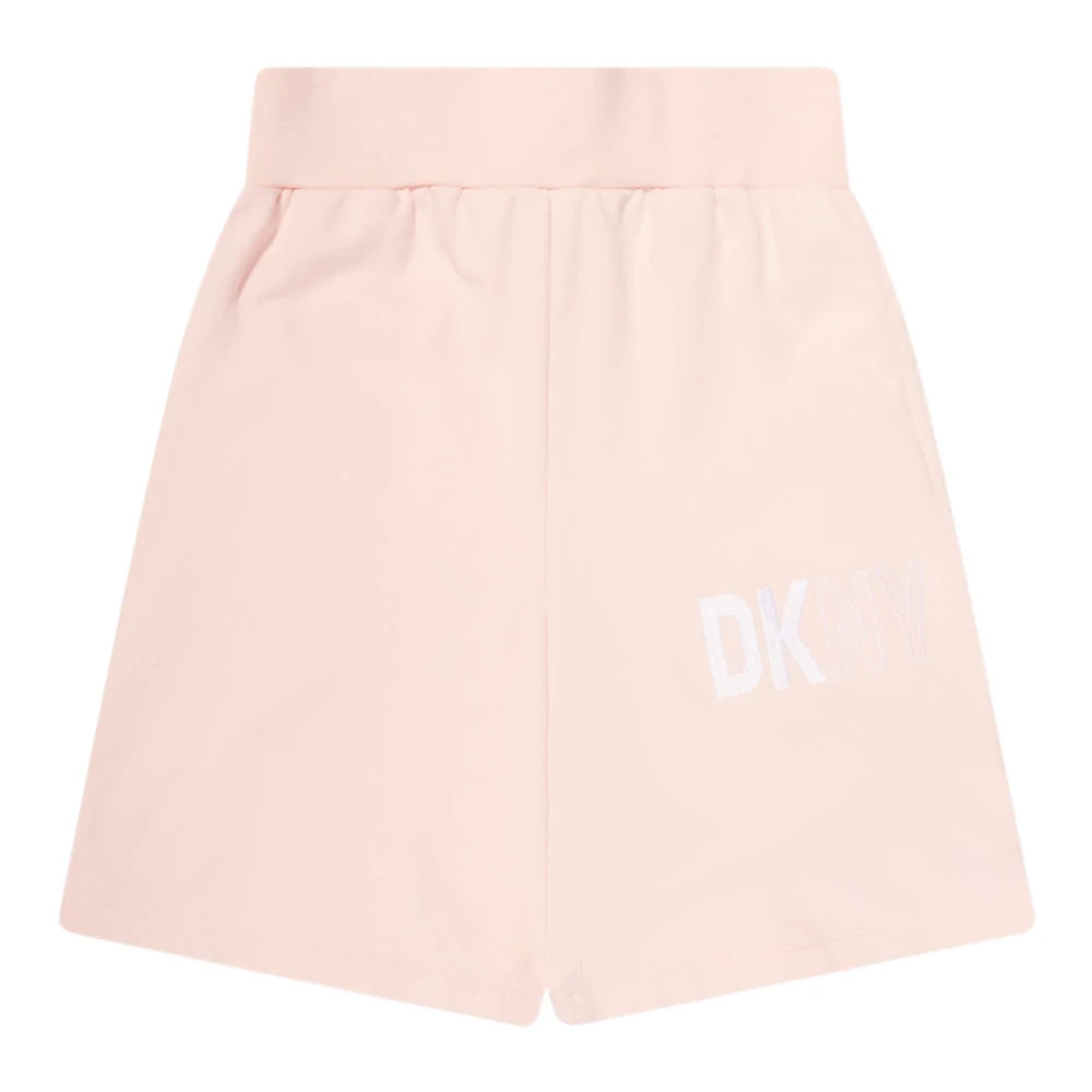 Dkny Girls Pink Shorts, 6 Y, Logo Bermuda Shorts