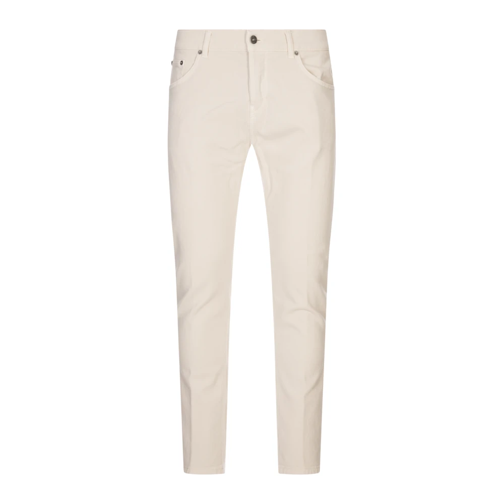 Dondup Uomo Bianco Pantaloni, W30, New,
