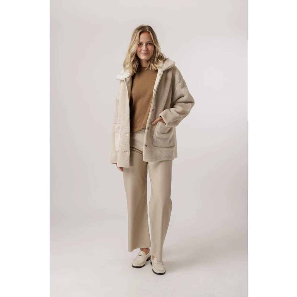 Suncoo Klassieke Beige Jas Beige Dames